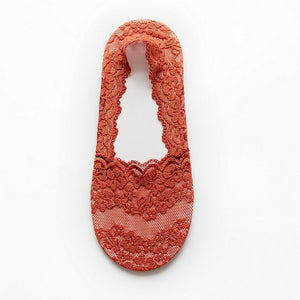 2018 new deep-mouth invisible female boat socks brand lace socks invisible socks sets Japanese solid color manufacturers wholesale