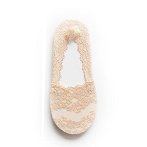 2018 new deep-mouth invisible female boat socks brand lace socks invisible socks sets Japanese solid color manufacturers wholesale