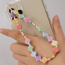 Load image into Gallery viewer, Shinus Heishi Disc Beads Crystal Chain For Phone Mobile Phone Lanyard Smile Cell Phone Chains 2021 LOVE Letter String Wristband