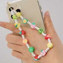Load image into Gallery viewer, Shinus Heishi Disc Beads Crystal Chain For Phone Mobile Phone Lanyard Smile Cell Phone Chains 2021 LOVE Letter String Wristband