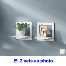 Load image into Gallery viewer, Wall shelf free punching wall-mounted TV background wall hanger bedroom balcony bedside wall creative flower pot stand