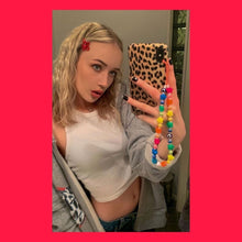 Load image into Gallery viewer, Shinus Heishi Disc Beads Crystal Chain For Phone Mobile Phone Lanyard Smile Cell Phone Chains 2021 LOVE Letter String Wristband