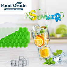 Load image into Gallery viewer, SILIKOLOVE Honeycomb Ice Cube Trays with Removable Lids Silica Gel Ice Cube Mold BPA Free