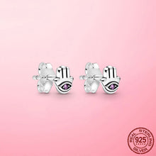 Load image into Gallery viewer, Silver Earrings Real 925 Sterling Silver Asymmetrical Heart Hoop Earrings for Women Fashion Silver Earring Jewelry Gift