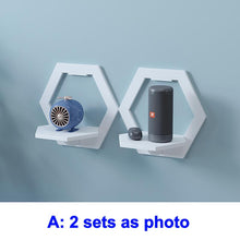 Load image into Gallery viewer, Wall shelf free punching wall-mounted TV background wall hanger bedroom balcony bedside wall creative flower pot stand