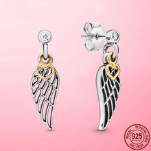 Load image into Gallery viewer, Silver Earrings Real 925 Sterling Silver Asymmetrical Heart Hoop Earrings for Women Fashion Silver Earring Jewelry Gift