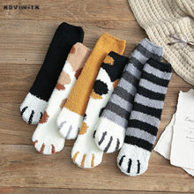 Load image into Gallery viewer, Fashion womens Cats Paw stripe 3d Socks Cute Funny Thick Girls Cartoon Animal Fingers Sock Hosiery Toe Zebra/Tiger/Cat Foot Sox