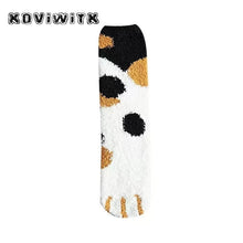 Load image into Gallery viewer, Fashion womens Cats Paw stripe 3d Socks Cute Funny Thick Girls Cartoon Animal Fingers Sock Hosiery Toe Zebra/Tiger/Cat Foot Sox