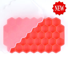 Load image into Gallery viewer, SILIKOLOVE Honeycomb Ice Cube Trays with Removable Lids Silica Gel Ice Cube Mold BPA Free