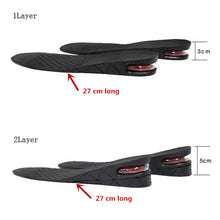 Load image into Gallery viewer, 3-9cm Height Increase Insole Cushion Height Lift Adjustable Cut Shoe Heel Insert Taller Women Men Unisex Quality Foot Pads