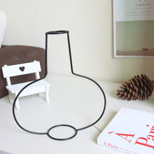 Load image into Gallery viewer, Retro Iron Line Table Flowers Vases Nordic Decoration Home Metal Plant Holder Nordic Styles Flower Vase Home Decor 8 Shapes