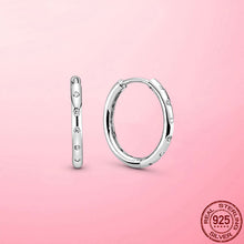 Load image into Gallery viewer, Silver Earrings Real 925 Sterling Silver Asymmetrical Heart Hoop Earrings for Women Fashion Silver Earring Jewelry Gift