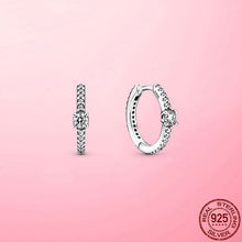 Load image into Gallery viewer, Silver Earrings Real 925 Sterling Silver Asymmetrical Heart Hoop Earrings for Women Fashion Silver Earring Jewelry Gift