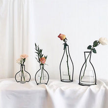 Load image into Gallery viewer, Retro Iron Line Table Flowers Vases Nordic Decoration Home Metal Plant Holder Nordic Styles Flower Vase Home Decor 8 Shapes
