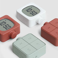 Load image into Gallery viewer, MUID square small alarm clock creative student couple watch bedroom bed head office electronic wake up light mini clock