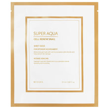 Load image into Gallery viewer, MISSHA SUPER AQUA CELL RENEW SNAIL HYDRO GEL MASK 28g x 1ea